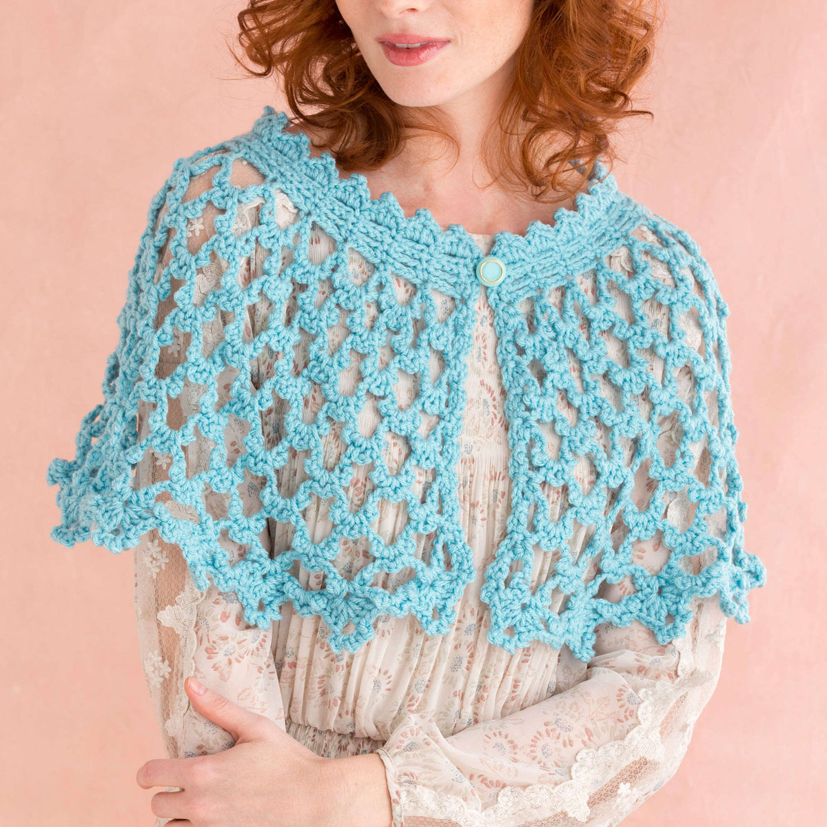 Crochet Shawlette made in Red Heart With Love Yarn