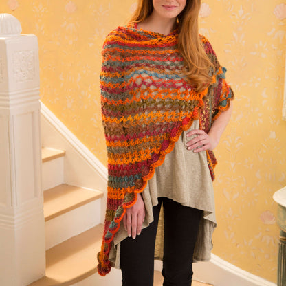 Red Heart Crochet Summer of Love Shawl Crochet Shawl made in Red Heart Boutique Yarn