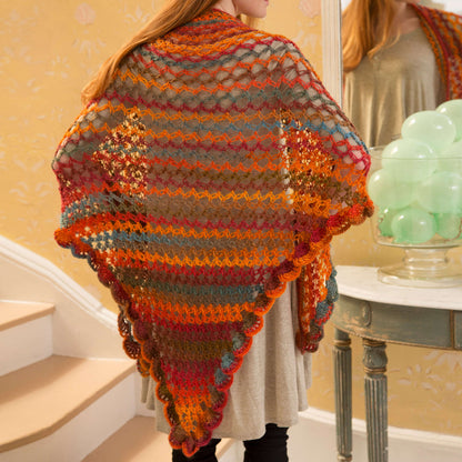 Red Heart Crochet Summer of Love Shawl Crochet Shawl made in Red Heart Boutique Yarn