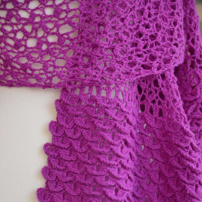 Red Heart Crochet Cherry Blossom Shawl Crochet Shawl made in Red Heart Heart & Sole Yarn