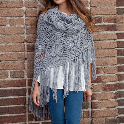Red Heart Crochet Sidewalk Shawl Crochet Shawl made in Red Heart Bamboo Ewe Yarn