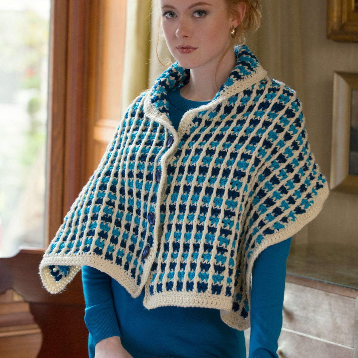 Crochet Shawl made in Red Heart With Love Yarn