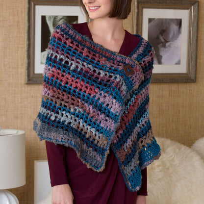 Red Heart Crochet As You Like It Wrap Crochet Wrap made in Red Heart Boutique Yarn