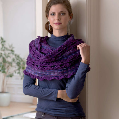Red Heart Crochet Wrap and Go Shawl Crochet Shawl made in Red Heart With Love Yarn