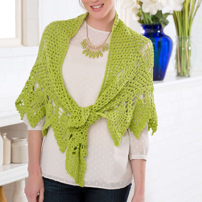 Red Heart Crochet Romantic Pineapple Shawl Crochet Shawl made in Red Heart Luster Sheen Yarn