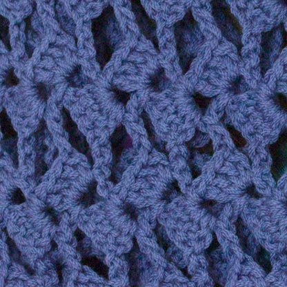 Red Heart Crochet Romantic Lacy Shawl Blue
