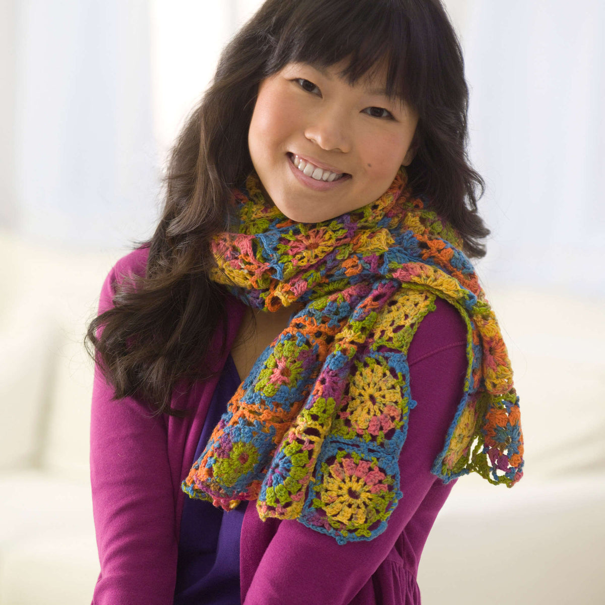 Crochet Wrap made in Red Heart Heart & Sole Yarn