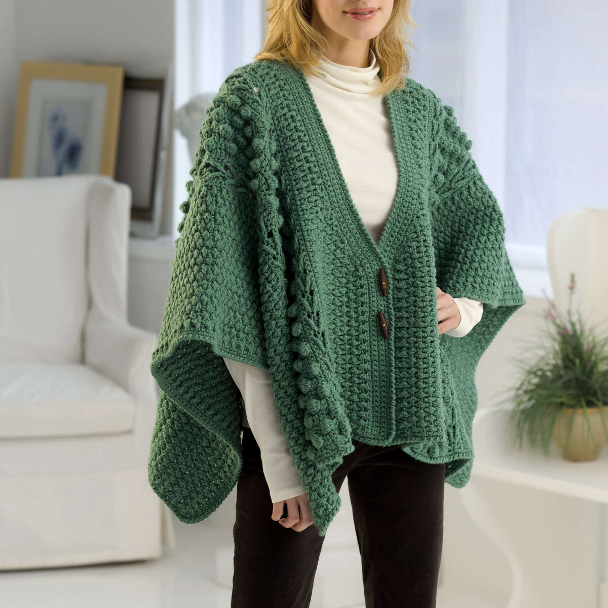 Crochet Wrap made in Red Heart Super Saver Yarn