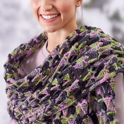 Red Heart Crochet Arrow Stitch Shawl Crochet Shawl made in Red Heart With Love Yarn