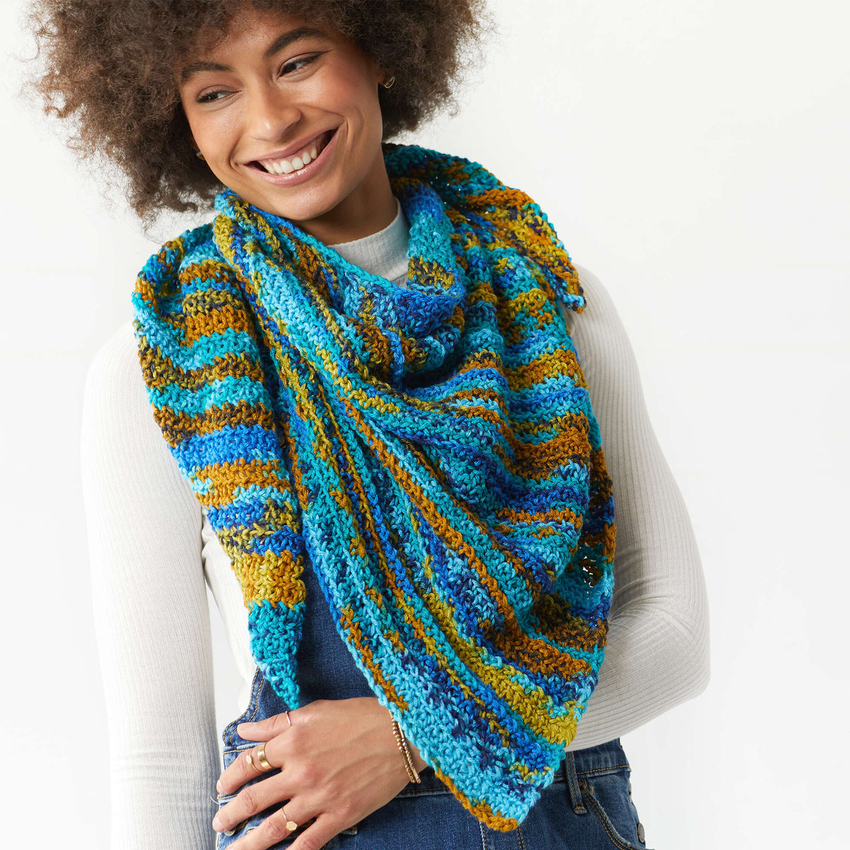 Crochet Shawl made in Red Heart Yarn