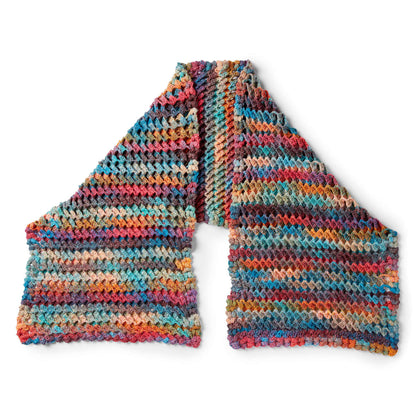Red Heart Turkish Stitch Crochet Shawl Single Size