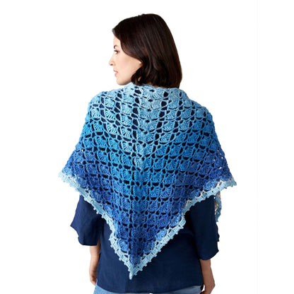 Red Heart Allover Lace Crochet Shawl Single Size