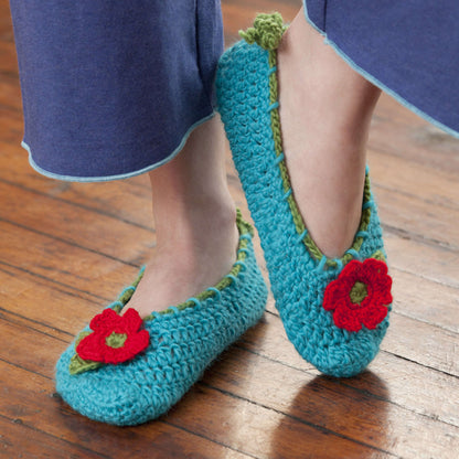 Red Heart Crochet Cottage Slippers Crochet Slippers made in Red Heart Full O' Sheep Yarn