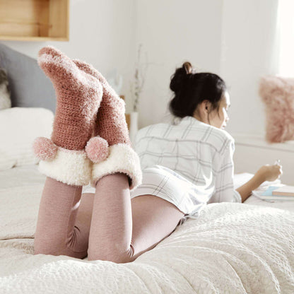 Red Heart Turn the Page Crochet Slippers 7/8