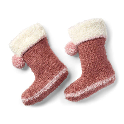 Red Heart Turn the Page Crochet Slippers 7/8