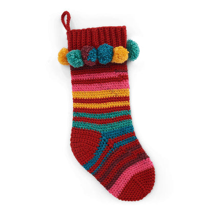 Red Heart Crochet Kitsch Striped Stocking Version 6