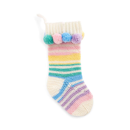 Red Heart Crochet Kitsch Striped Stocking Version 6