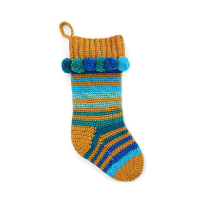Red Heart Crochet Kitsch Striped Stocking Version 6