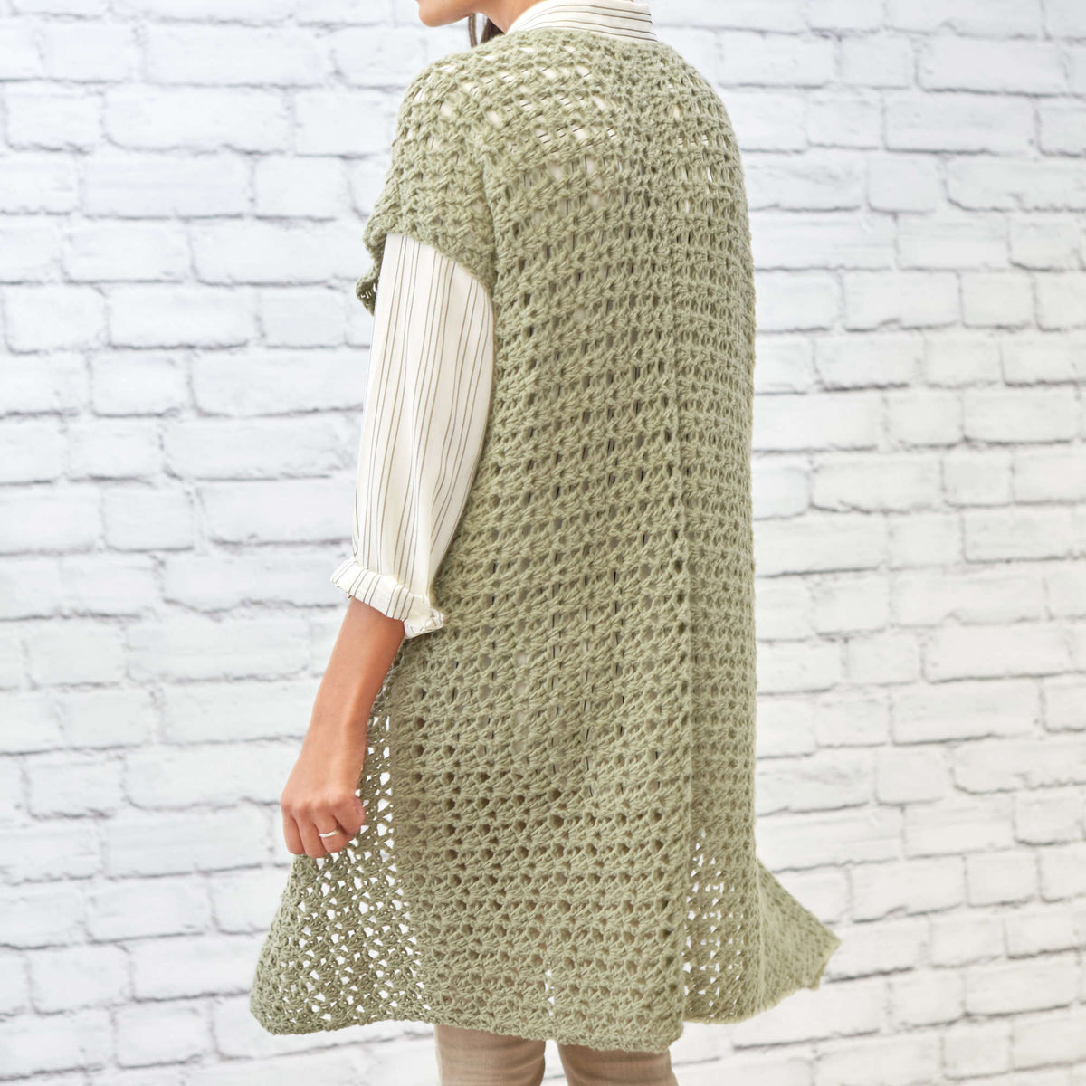 Crochet Cardigan made in Red Heart Hygge Charm Yarn