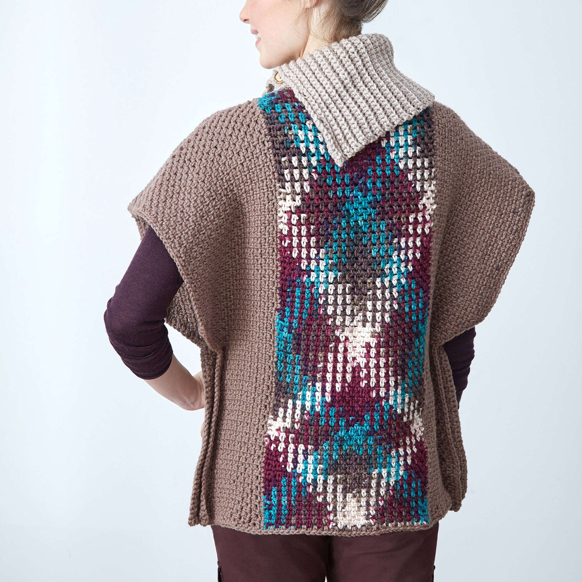 Crochet Pullover made in Red Heart Super Saver Yarn