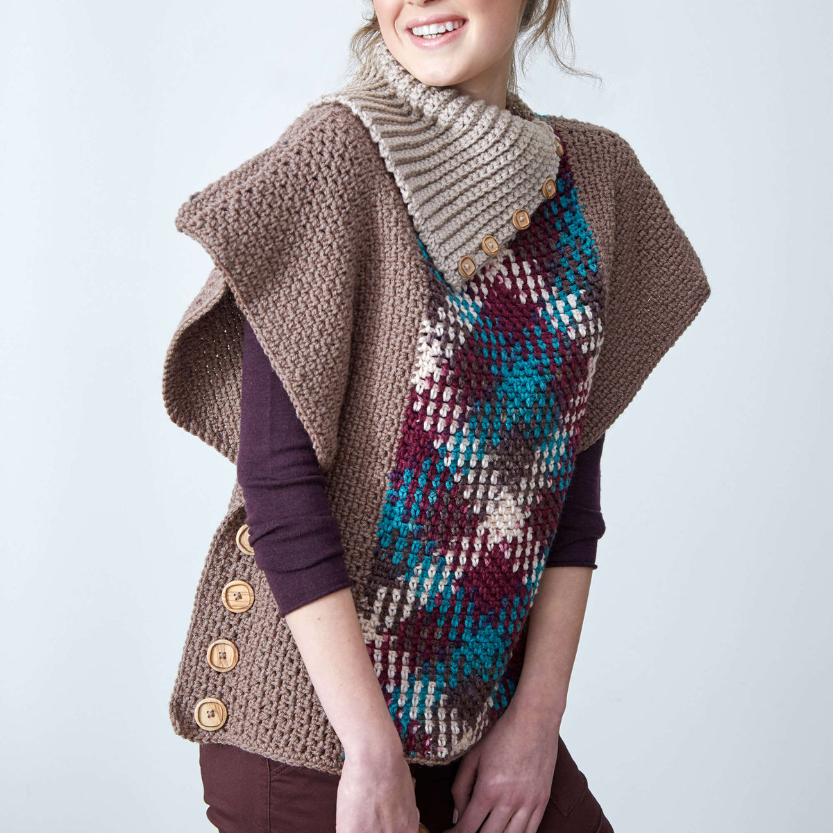 Crochet Pullover made in Red Heart Super Saver Yarn