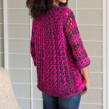Red Heart Lacy Crochet Cardigan Crochet Cardigan made in Red Heart Boutique Yarn