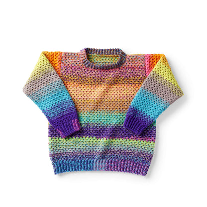 Party People Crochet Pullover Crochet Sweater made in Red Heart Roll With It Tweed yarn