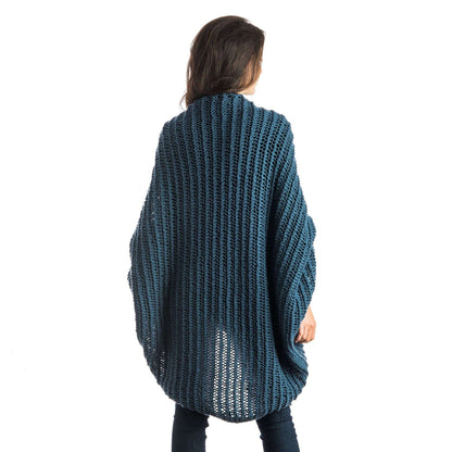Red Heart Knit Comfy Easy Eyelet Stitch Cocoon XS/S/M