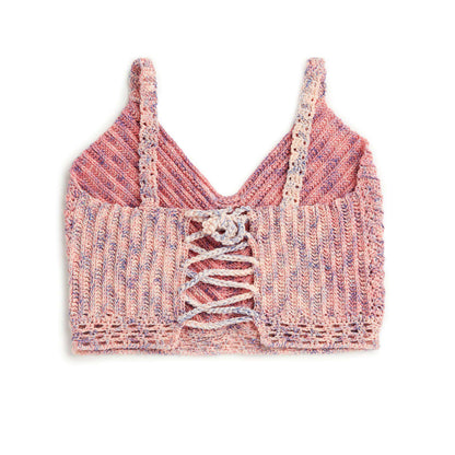 Red Heart Eyelet Stitch Crochet Bralette M