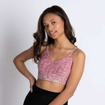 Red Heart Eyelet Stitch Crochet Bralette M