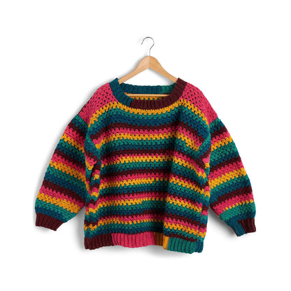 Red Heart Party People Crochet Sweater Crochet Sweater made in Red Heart Super Saver O'Go yarn