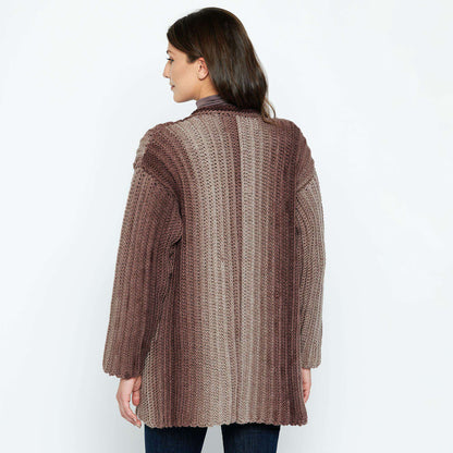 Red Heart Ribbed Crochet Cardigan 4/5 XL