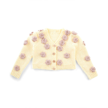 Red Heart Flower Passion Crochet Cardigan M