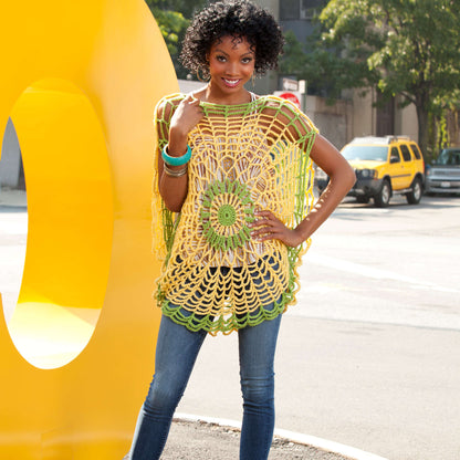 Red Heart Crochet Trippy Tunic Crochet Tunic made in Red Heart Bamboo Ewe Yarn