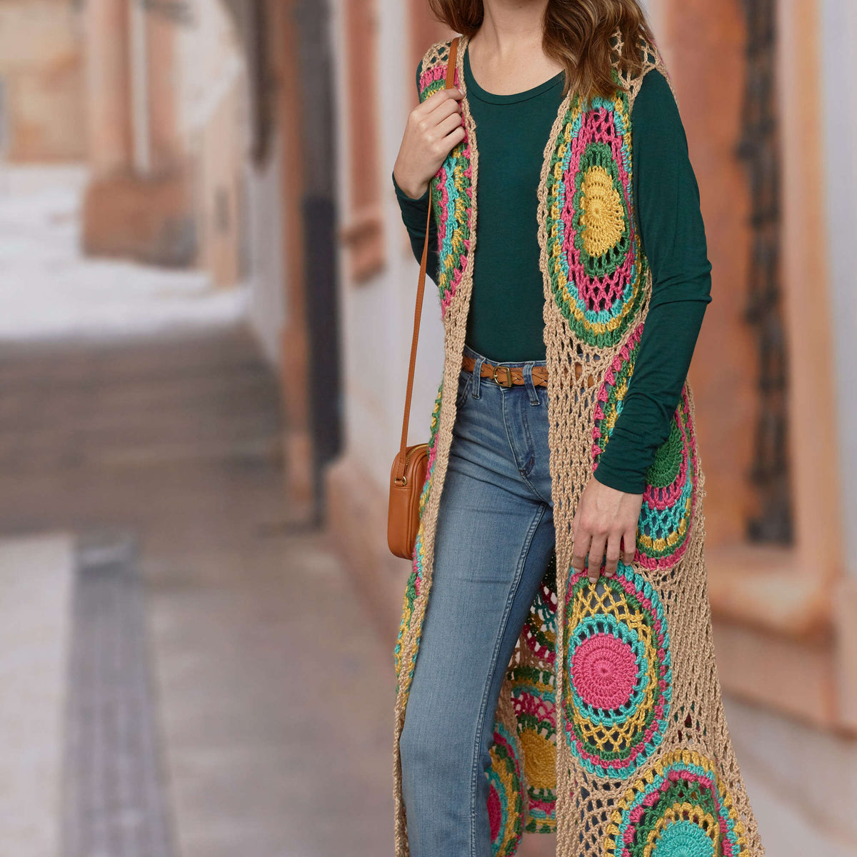 Crochet Vest made in Red Heart Fashion Soft Yarn