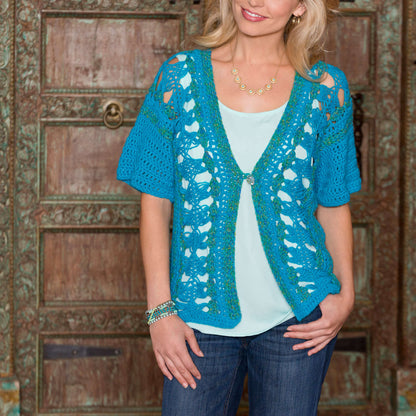 Red Heart Crochet Hairpin Lace Vest Crochet Vest made in Red Heart Shimmer Yarn
