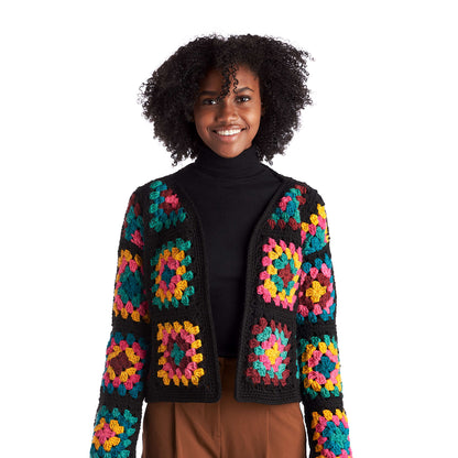 Red Heart Crochet Granny Square Jacket Crochet Jacket made in Red Heart Soft Yarn