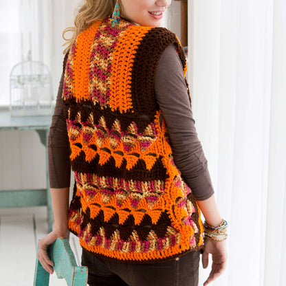 Red Heart Crochet Trapeze Jacket Crochet Jacket made in Red Heart Super Saver Yarn