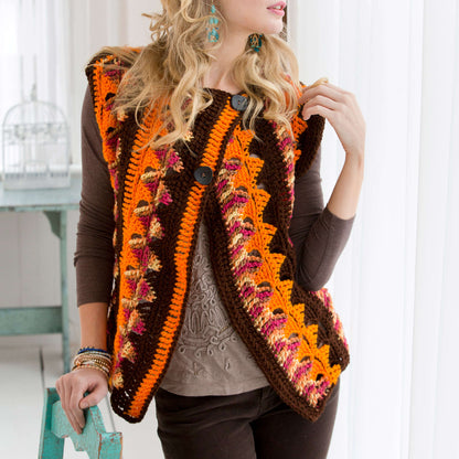 Red Heart Crochet Trapeze Jacket Crochet Jacket made in Red Heart Super Saver Yarn