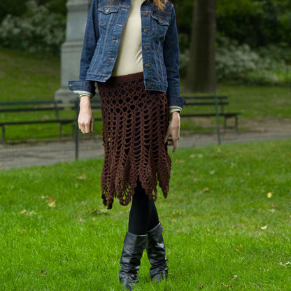 Red Heart Crochet Shimmer Skirt or Poncho Crochet Poncho made in Red Heart Shimmer Yarn