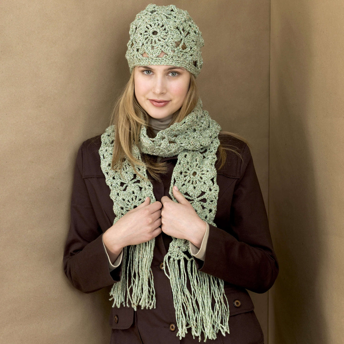 Crochet Scarf made in Red Heart Fiesta Yarn