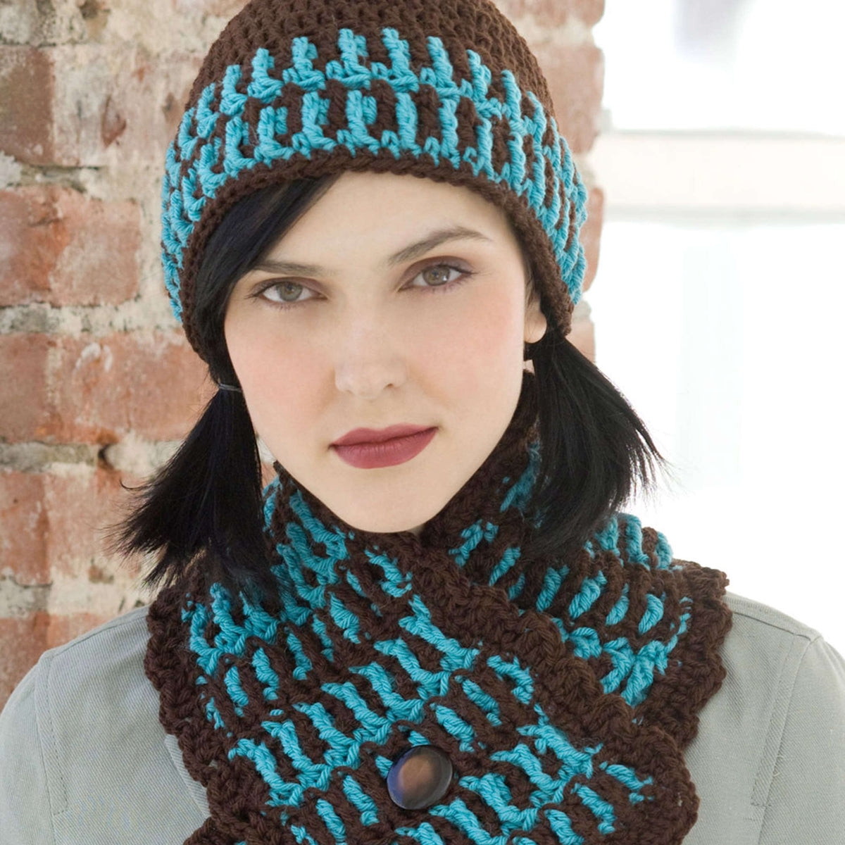 Crochet Scarf made in Red Heart Alpaca Love Yarn