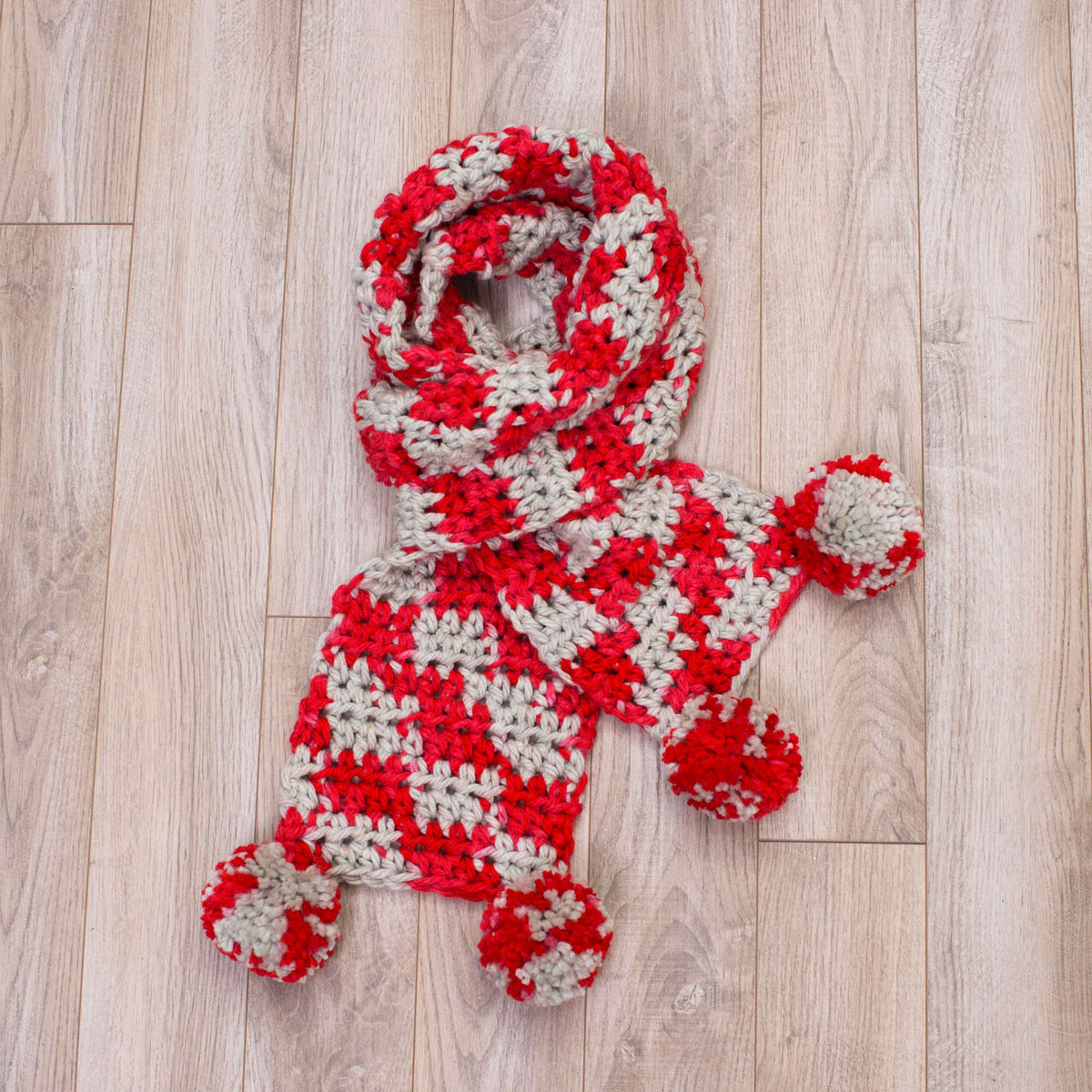 Crochet Scarf made in Red Heart Team Spirit Chunky Yarn