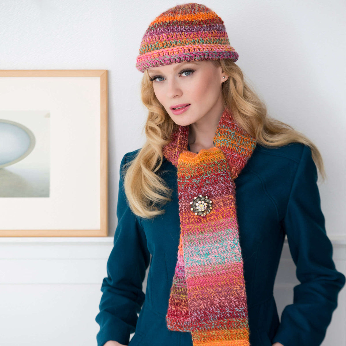 Crochet Scarf made in Red Heart Boutique Yarn