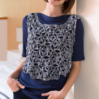 Red Heart Crochet Six Points Top Crochet Top made in Red Heart Shimmer Yarn