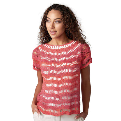 Red Heart Zig Zag Crochet Top M