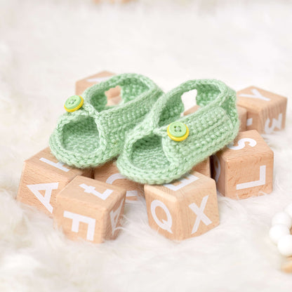 Red Heart Crochet Unisex Sandals for Baby Crochet Sandals made in Red Heart Soft Baby Steps Yarn