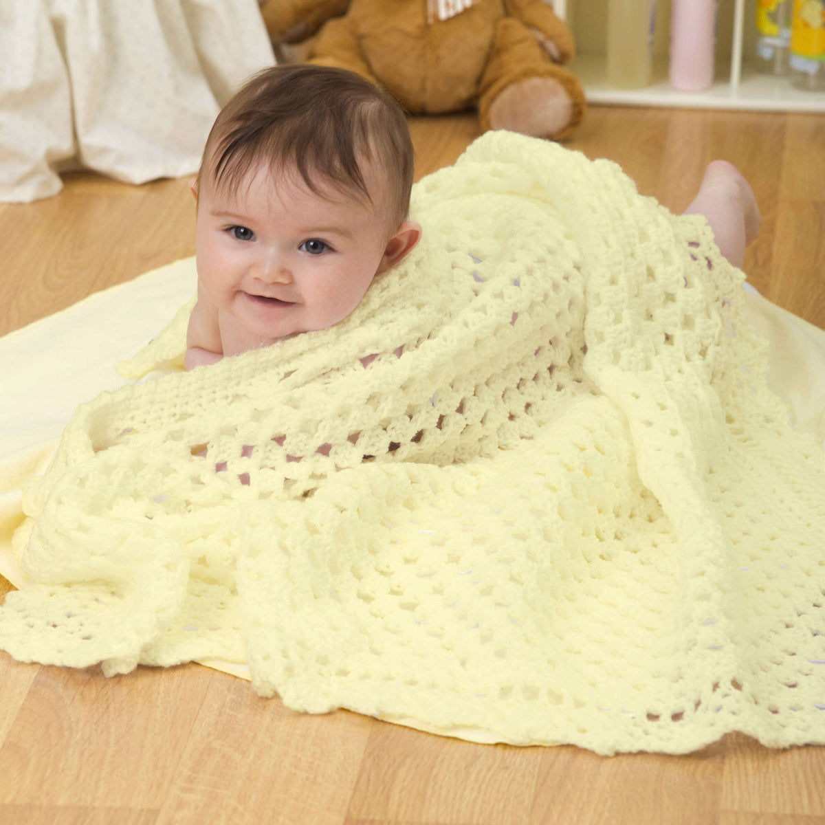 Crochet Blanket made in Red Heart Baby Blankie yarn
