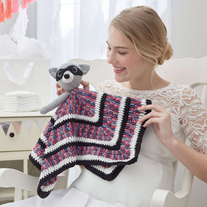 Red Heart Raccoon Crochet Lovey Crochet RaccoonLovey made in Red Heart Baby Hugs Medium Yarn