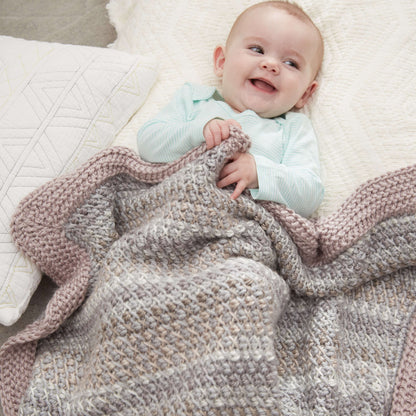 Red Heart Tunisian Crochet Peek-a-Boo Baby Blanket Crochet Blanket made in Red Heart Soft Essentials Yarn